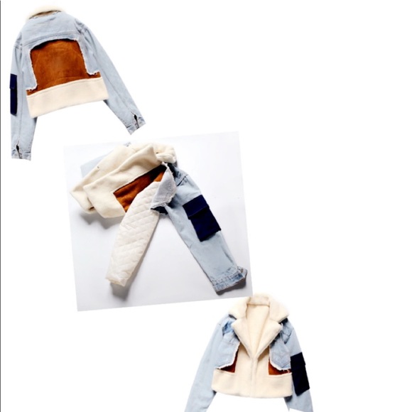 Jackets & Blazers - Two Of a Kind Denim Fluffy Jacket